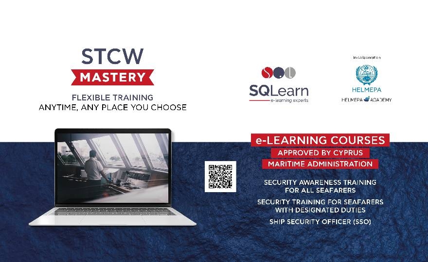 New STCW Online Computer Based Training by HELMEPA and SQLearn approved by Cyprus Maritime Administration
